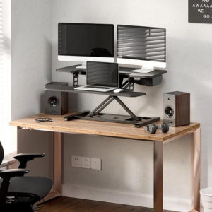 FlexiSpot 35 inch electric standing desk converter for small office