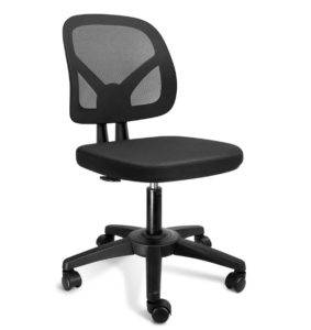 KOLLIEE armless mesh office chair ergonomic black small desk chair