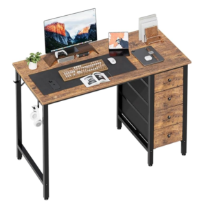Lufeiya 47 inch computer desk with drawers for dual monitor home office