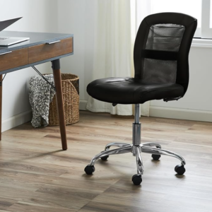 Serta Essential armless office chair for short people small desk setup